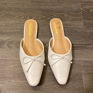 Lulus White Mule Slides